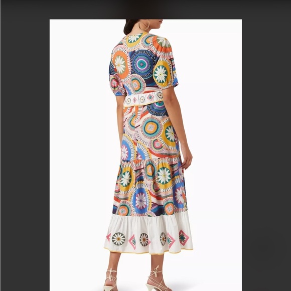 NEVER FULLY DRESSED
Crochet Print Malibu Midi Dress in Cotton-poplin - Picture 2 of 9